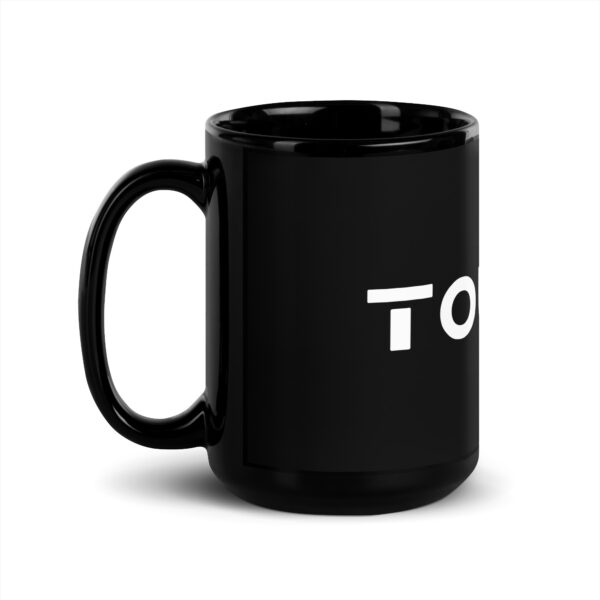 Tousi TV Black Glossy Mug - Image 2