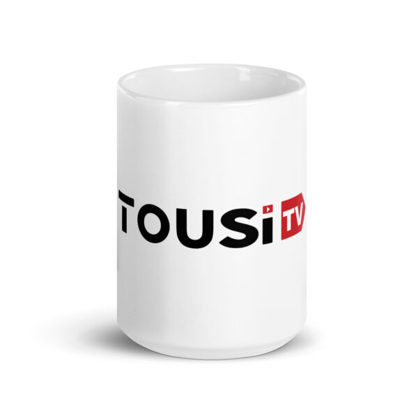 Tousi TV White Glossy Mug - Image 6