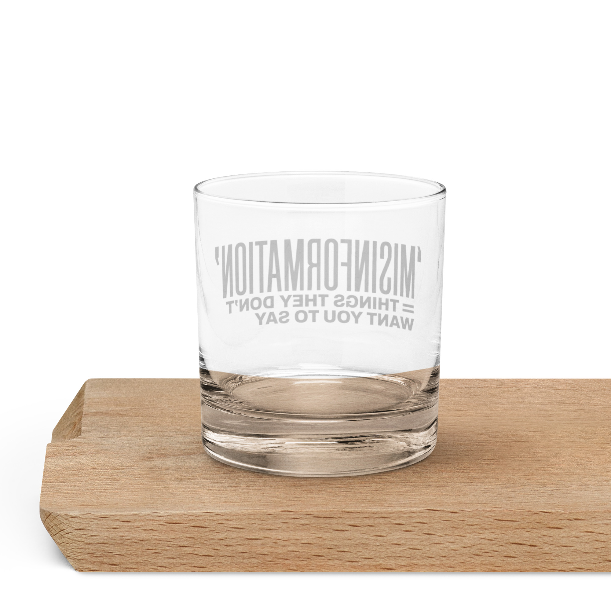 Misinformation Whiskey Glass